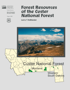 Forest Resources of the Custer National Forest Larry T. DeBlander