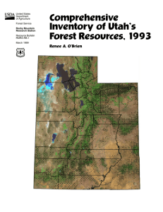 Comprehensive Inventory of Utah’s Forest Resources, 1993 Renee A. O’Brien