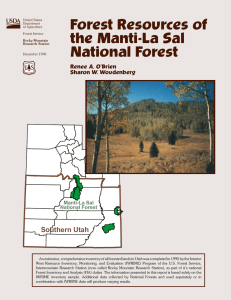 Forest Resources of the Manti-La Sal National Forest Southern Utah