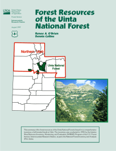 Forest Resources of the Uinta National Forest Renee A. O’Brien