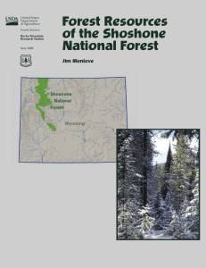 Forest Resources of the Shoshone National Forest Jim Menlove