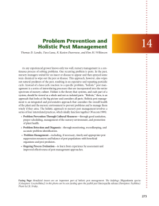 14 Problem Prevention and Holistic Pest Management