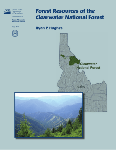 Forest Resources of the Clearwater National Forest Ryan P. Hughes United States