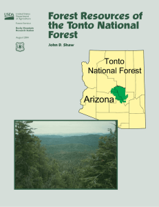 Forest Resources of the Tonto National Forest John D. Shaw