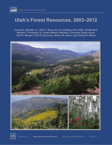 Utah’s Forest Resources, 2003–2012