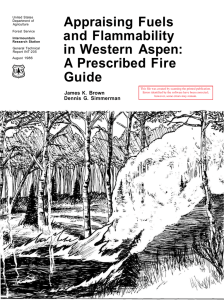 Appraising  Fuels and Flammability in Western  Aspen: A Prescribed  Fire
