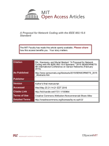 A Proposal for Network Coding with the IEEE 802.15.6 Standard Please share