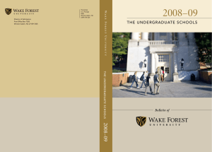 2008–09 The UndergradUaTe SchoolS Bulletin of