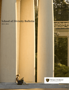 School of Divinity Bulletin 2011-2012