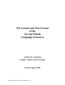 The Lessons and Non-Lessons of the Air and Missile