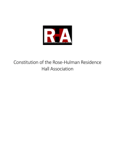 Constitution of the Rose-Hulman Residence Hall Association