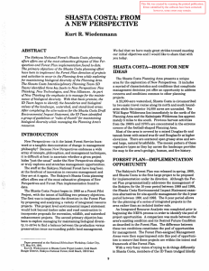SHASTA COSTA: FROM A NEW PERSPECTIVE Kurt R. Wiedenmann ABSTRACT