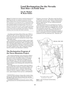 Land Reclamation On the Nevada Test Site—A Field Tour Von K. Winkel