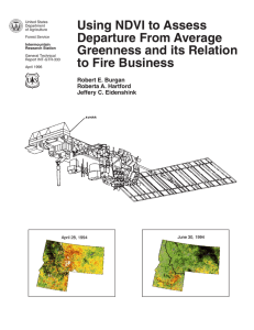 Using NDVI to Assess Departure From Average Greenness and its Relation