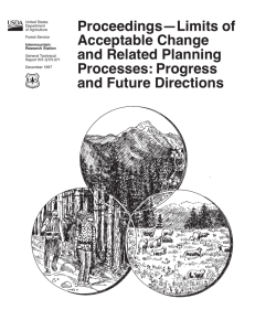 Proceedings—Limits of Acceptable Change and Related Planning Processes: Progress