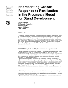 Representing Growth Response to Fertilization in the Prognosis Model for Stand Development