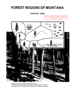 FOREST REGIONS OF MONTANA STEPHEN F.  ARNO