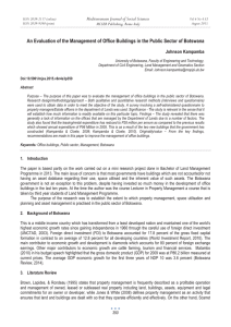 An Evaluation of the Management of Office Buildings in the... Mediterranean Journal of Social Sciences Johnson Kampamba MCSER Publishing, Rome-Italy