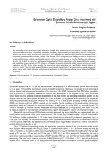 Government Capital Expenditure, Foreign Direct Investment, and