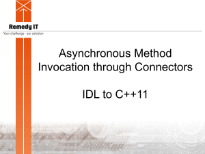 Asynchronous Method Invocation through Connectors IDL to C++11