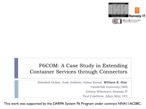 F6COM: A Case Study in Extending Container Services through Connectors