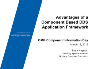 Advantages of a Component Based DDS Application Framework OMG Component Information Day