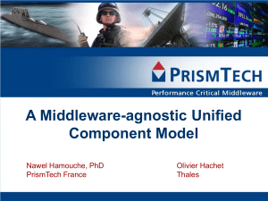 A Middleware-agnostic Unified Component Model Nawel Hamouche, PhD Olivier Hachet