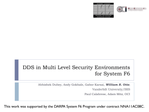 DDS in Multi Level Security Environments for System F6