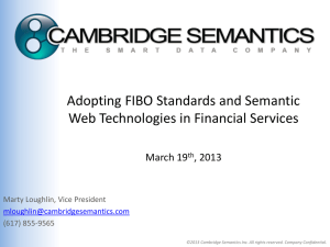 Adopting FIBO Standards and Semantic Web Technologies in Financial Services  March 19