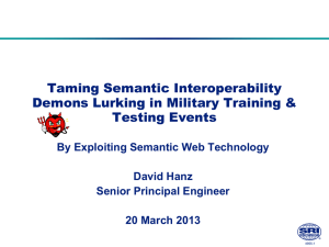 Taming Semantic Interoperability Demons Lurking in Military Training &amp; Testing Events