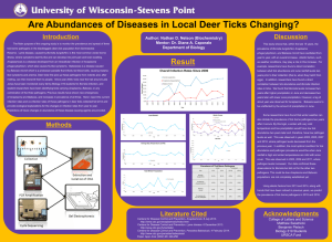 Are Abundances of Diseases in Local Deer Ticks Changing? Discussion Introduction
