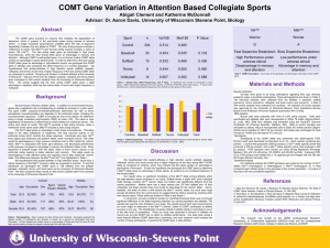 COMT Gene Variation in Attention Based Collegiate Sports