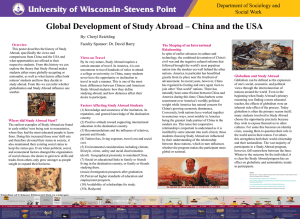 Global Development of Study Abroad – China and the USA Overview
