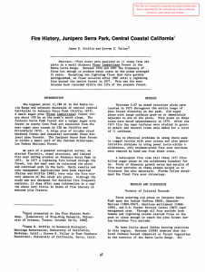 Fire  History, Junipero Serra  Park,  Central ...