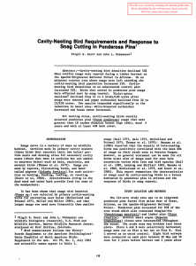 Cavity-Nesting  Bird  Requirements  and  Response to