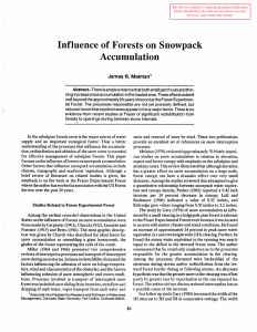Illfluence Forests on Snowllack Accunllliation ()f