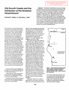 of and Old Growth Forests the