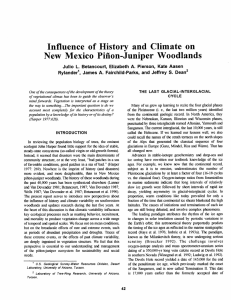 Influence  of  History  and  Climate ... New  Mexico  Piiion-Juniper  Woodlands pi lander',