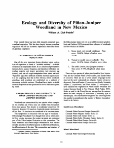 Ecology  and  Diversity  of  Piiion-Juniper Woodland Mexico