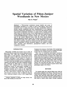 Spatial Variation  of  Piiion-Juniper - Rex  D.  pieper'