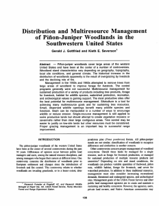 Distribution  and Multiresource  Management Southwestern United  States