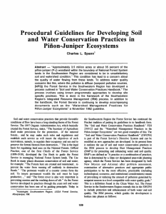 Procedural  Guidelines  for Developing  Soil and Water Practices Piiion-Juniper Ecosystems