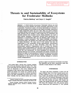 Threats  to  and  Sustainability  of Ecosystems