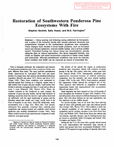Restoration  of Southwestern  Ponderosa  Pine