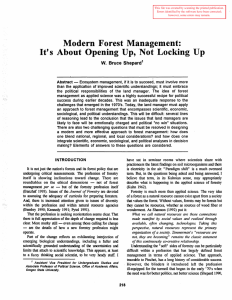 Modern  Forest  Management: W.  Bruce  Shepard