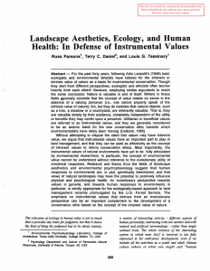 Landscape  Aesthetics,  Ecology,  and  Human