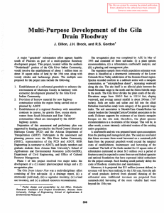 Multi-Purpose  Development  of the  Gila Drain  Floodway