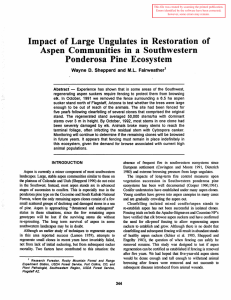 Impact  of Large  Ungulates  in  Restoration ... Ponderosa  Pine  Ecosystem