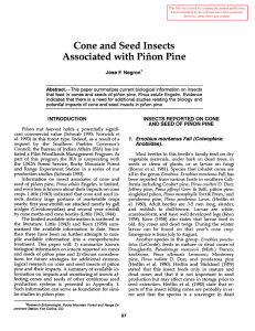 Cone and Seed Insects Associated with Pifton Pine F. Jose