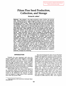 Pinon Pine Seed Production, Collection, and Storage Richard M. Jeffers